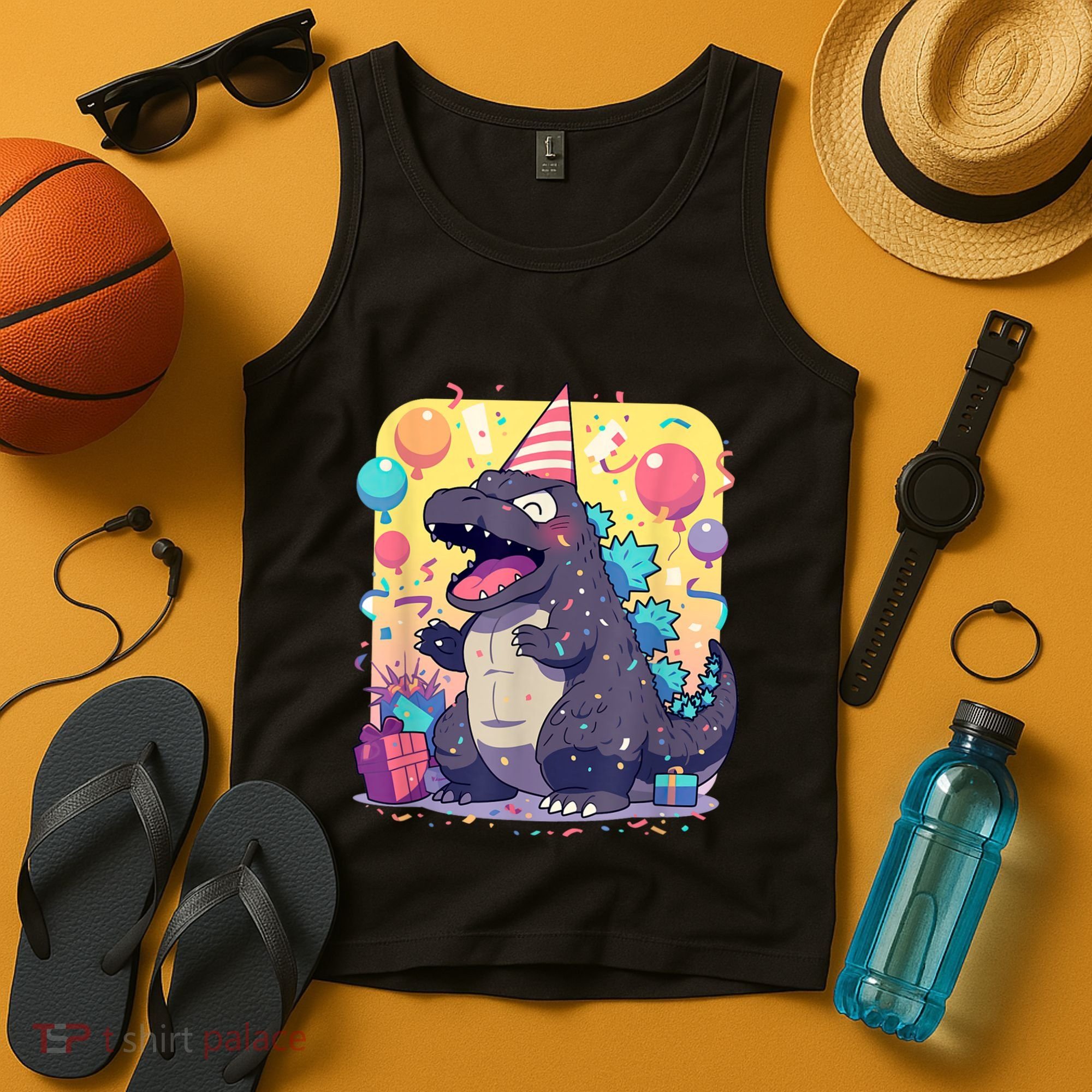 Cute Happy Birthday Japanese Kaiju Monster Epic Party Tank Top