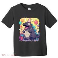Cute Happy Birthday Japanese Kaiju Monster Epic Party Toddler T-Shirt thumb 0