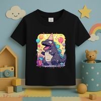 Cute Happy Birthday Japanese Kaiju Monster Epic Party Toddler T-Shirt thumb 3