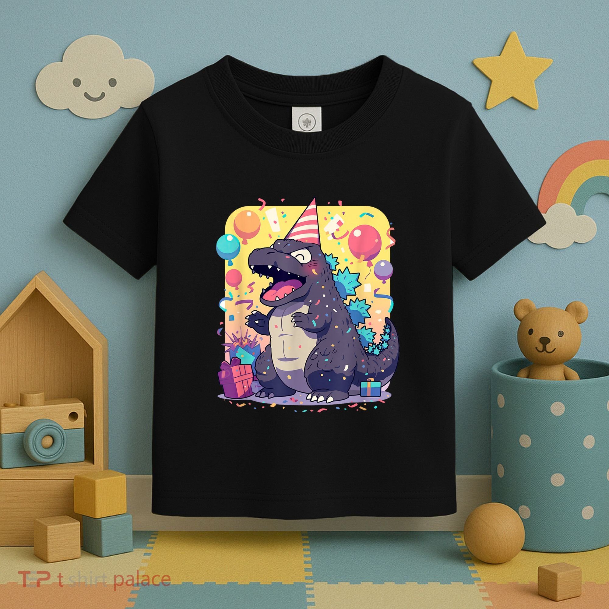 Cute Happy Birthday Japanese Kaiju Monster Epic Party Toddler T-Shirt