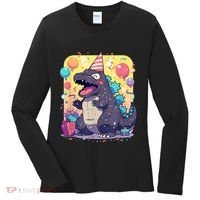Cute Happy Birthday Japanese Kaiju Monster Epic Party Women's Long Sleeve Shirt thumb 0