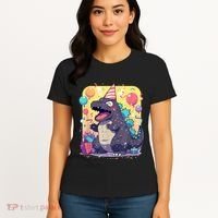 Cute Happy Birthday Japanese Kaiju Monster Epic Party Women's T-Shirt thumb 4