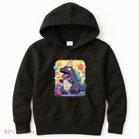 Cute Happy Birthday Japanese Kaiju Monster Epic Party Kids Hoodie thumb 0
