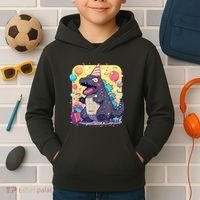 Cute Happy Birthday Japanese Kaiju Monster Epic Party Kids Hoodie thumb 2