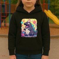 Cute Happy Birthday Japanese Kaiju Monster Epic Party Kids Hoodie thumb 3