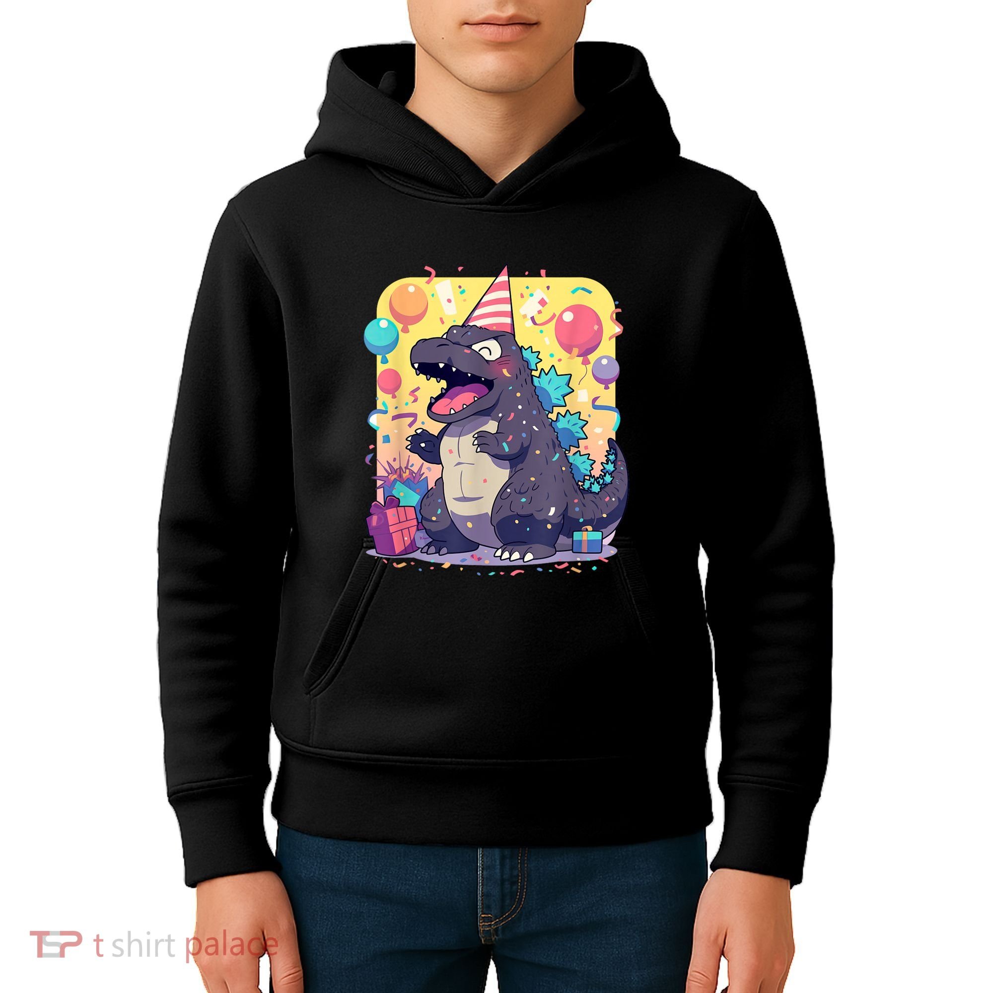 Cute Happy Birthday Japanese Kaiju Monster Epic Party Kids Hoodie