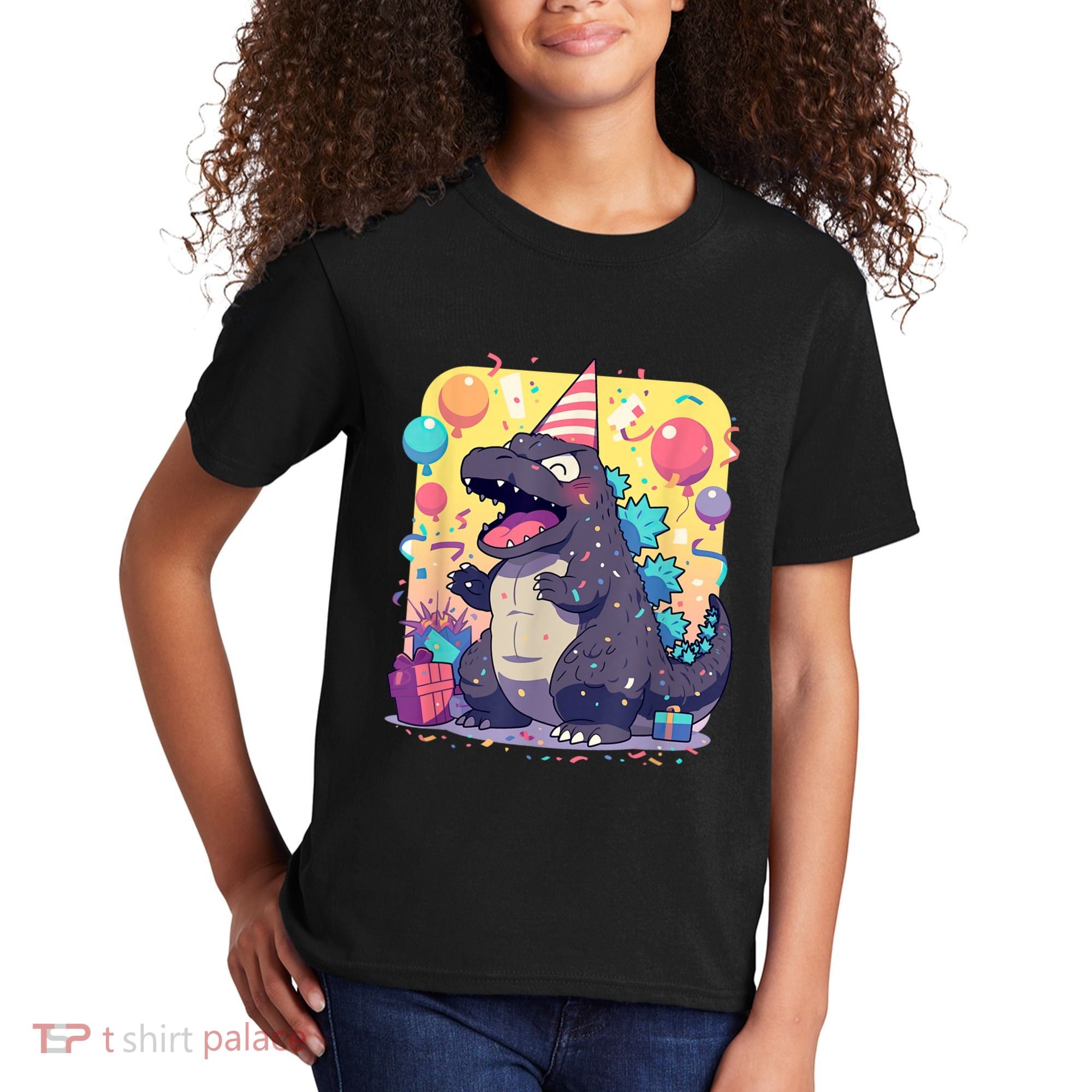 Cute Happy Birthday Japanese Kaiju Monster Epic Party Kids T-Shirt