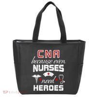 Cna Humor Because Even Nurses Need Heroes Funny Nurse Tote Bag thumb 0