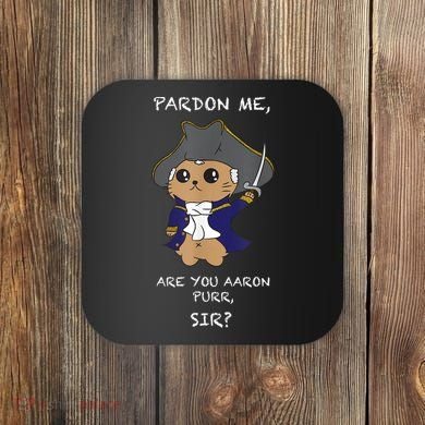 Cute Hamilton Cat Coaster