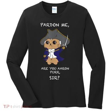 Cute Hamilton Cat Women's Long Sleeve Shirt