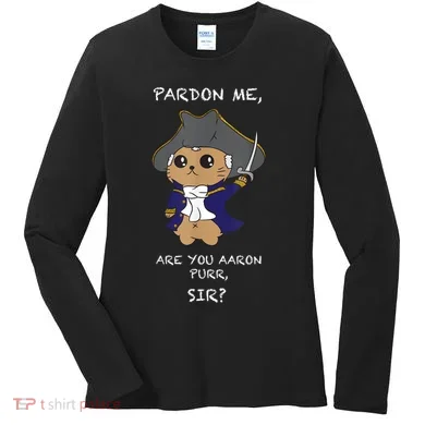 Cute Hamilton Cat Women's Long Sleeve Shirt