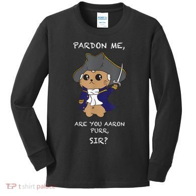 Cute Hamilton Cat Kids Long Sleeve Shirt