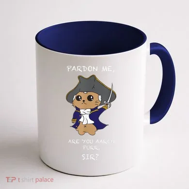 Cute Hamilton Cat Coffee Mug back