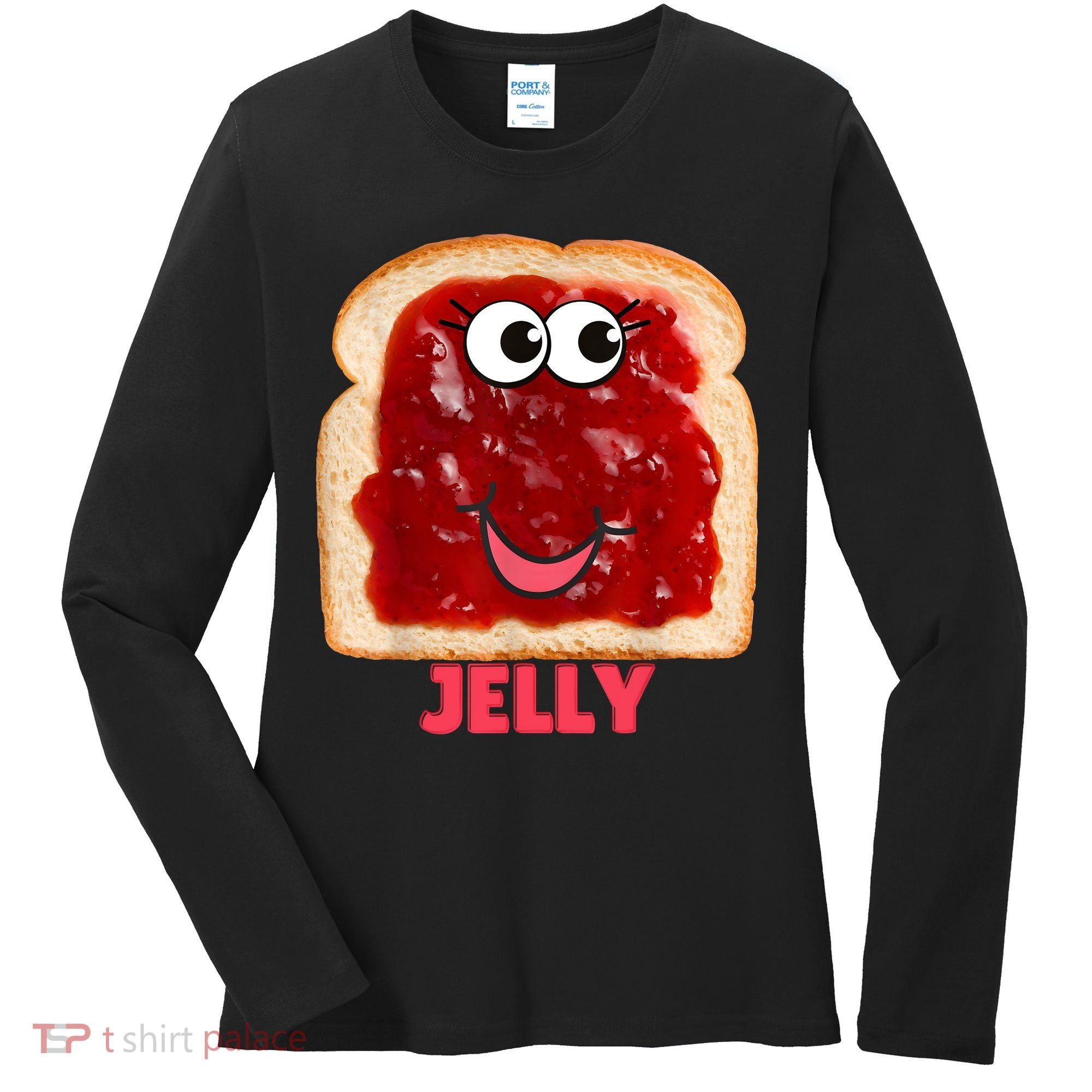 Couples Halloween Costumes For Adults Peanut Butter Jelly Women's Long Sleeve Shirt