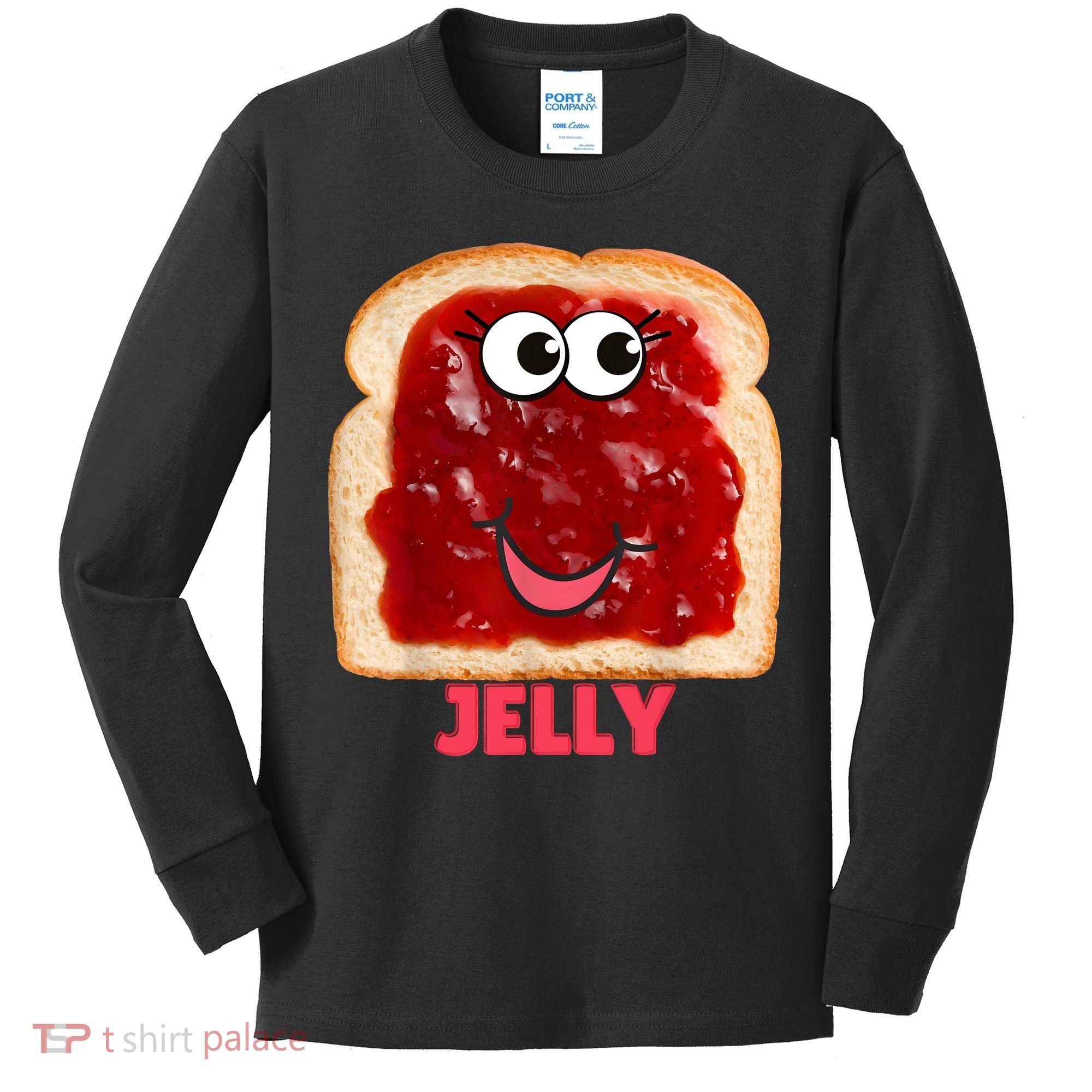 Couples Halloween Costumes For Adults Peanut Butter Jelly Kids Long Sleeve Shirt