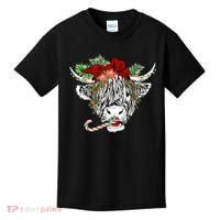 Christmas Highland Cow Merry Christmas Happy Holidays Kids T-Shirt thumb 0