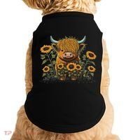 Cute Highland Cattle Cow Funny Highland Cow Doggie Tank thumb 0