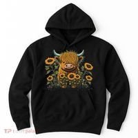 Cute Highland Cattle Cow Funny Highland Cow Hoodie thumb 0