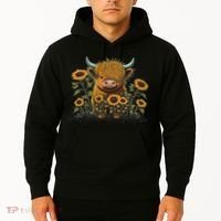 Cute Highland Cattle Cow Funny Highland Cow Hoodie thumb 2
