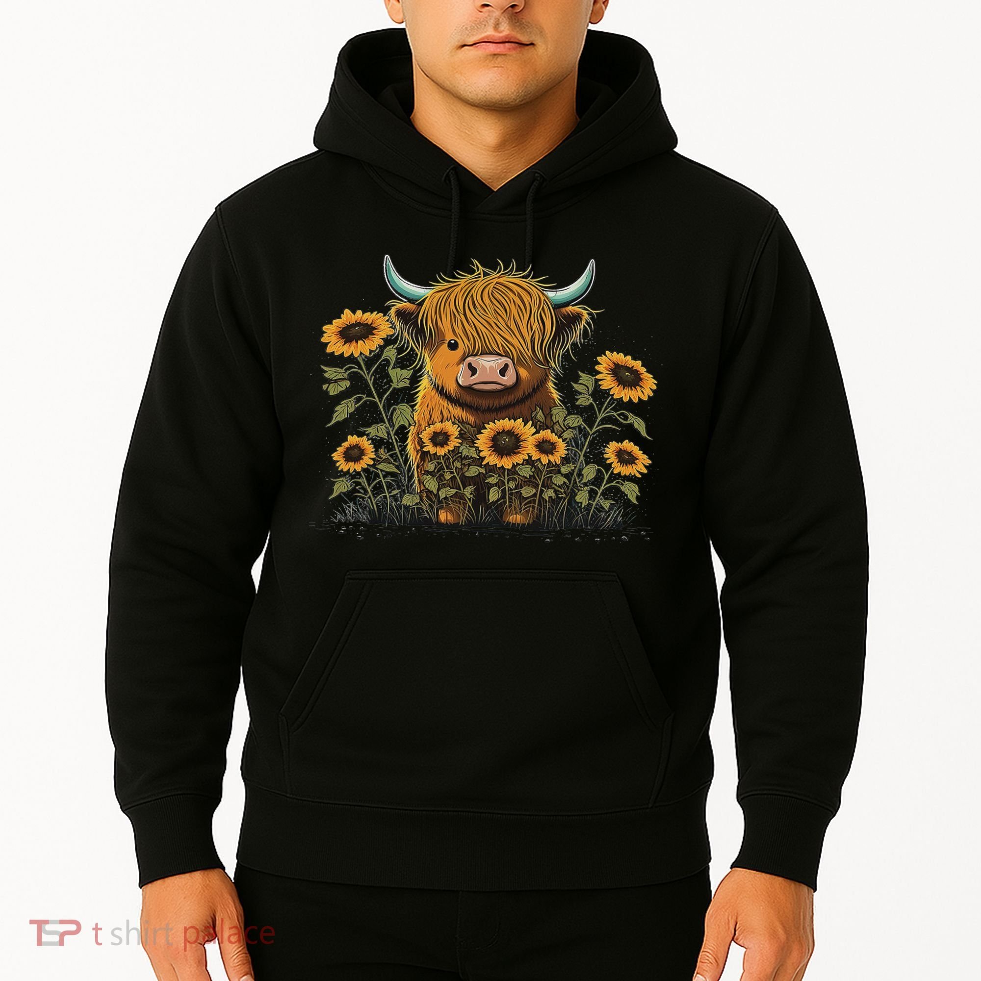 Cute Highland Cattle Cow Funny Highland Cow Hoodie
