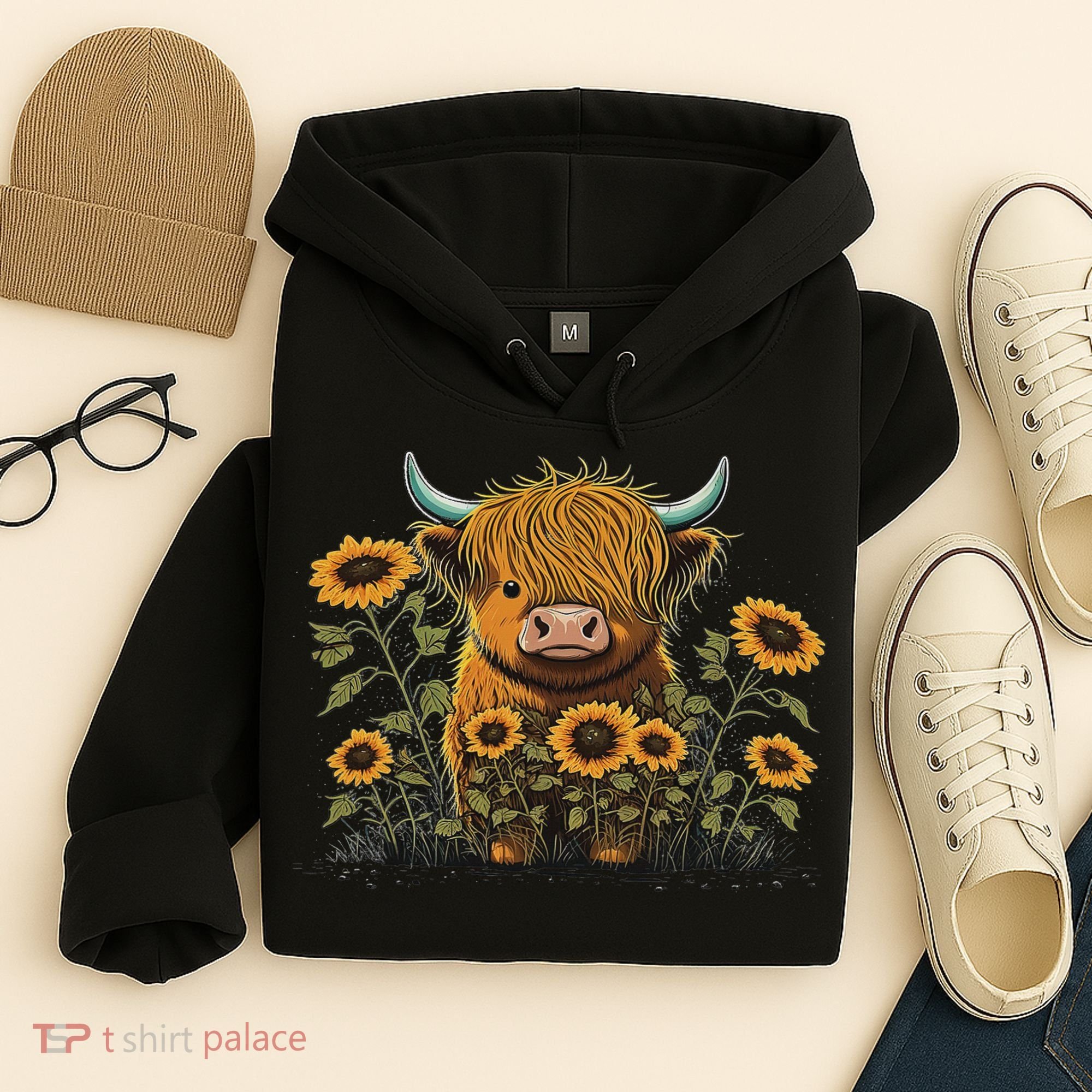 Cute Highland Cattle Cow Funny Highland Cow Hoodie