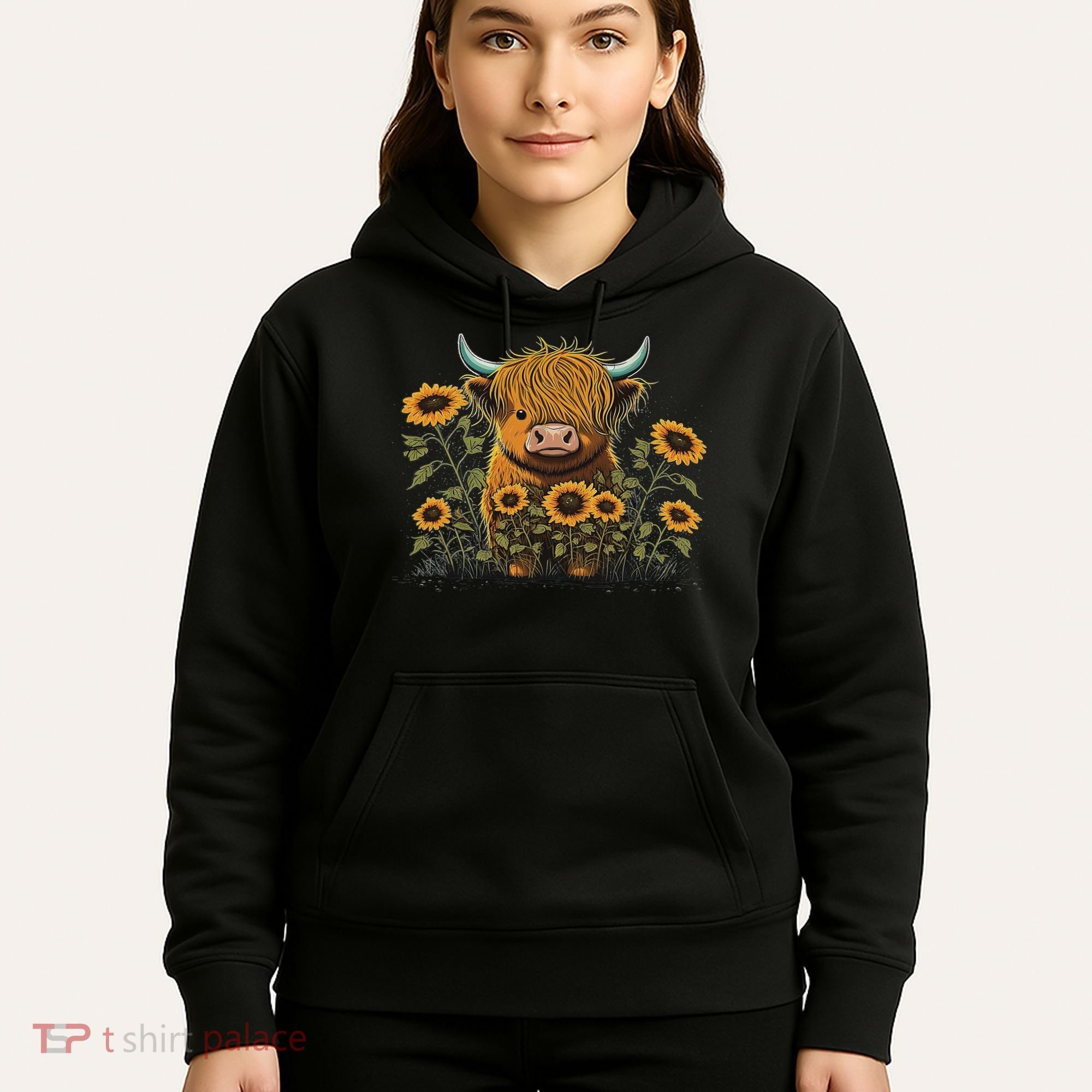 Cute Highland Cattle Cow Funny Highland Cow Hoodie