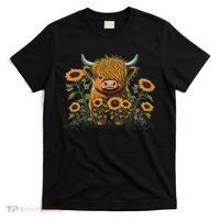Cute Highland Cattle Cow Funny Highland Cow T-Shirt thumb 0