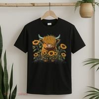 Cute Highland Cattle Cow Funny Highland Cow T-Shirt thumb 2