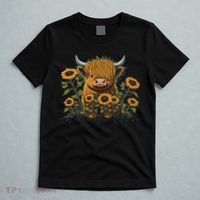 Cute Highland Cattle Cow Funny Highland Cow T-Shirt thumb 5