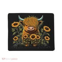 Cute Highland Cattle Cow Funny Highland Cow Mousepad thumb 0