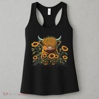 Cute Highland Cattle Cow Funny Highland Cow Women's Tank Top thumb 3
