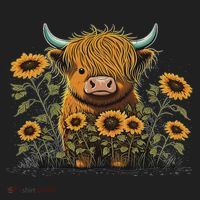 Cute Highland Cattle Cow Funny Highland Cow Golf Towel thumb 3