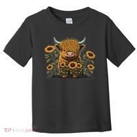 Cute Highland Cattle Cow Funny Highland Cow Toddler T-Shirt thumb 0