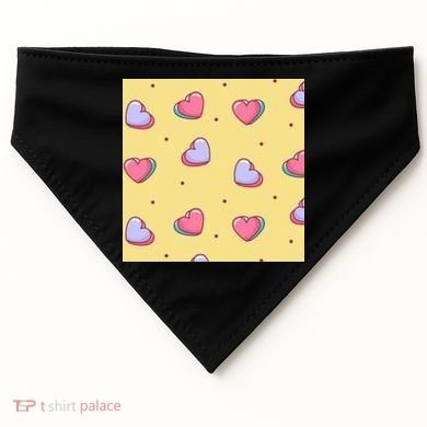 Candy Hearts Cute Valentine's Day USA-Made Doggie Bandana