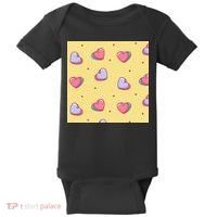 Candy Hearts Cute Valentine's Day Baby Bodysuit thumb 0