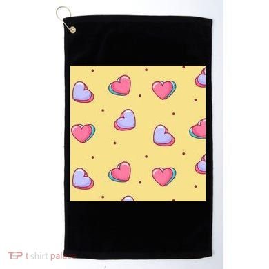 Candy Hearts Cute Valentine's Day Golf Towel