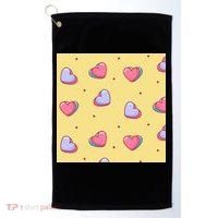 Candy Hearts Cute Valentine's Day Golf Towel thumb 0