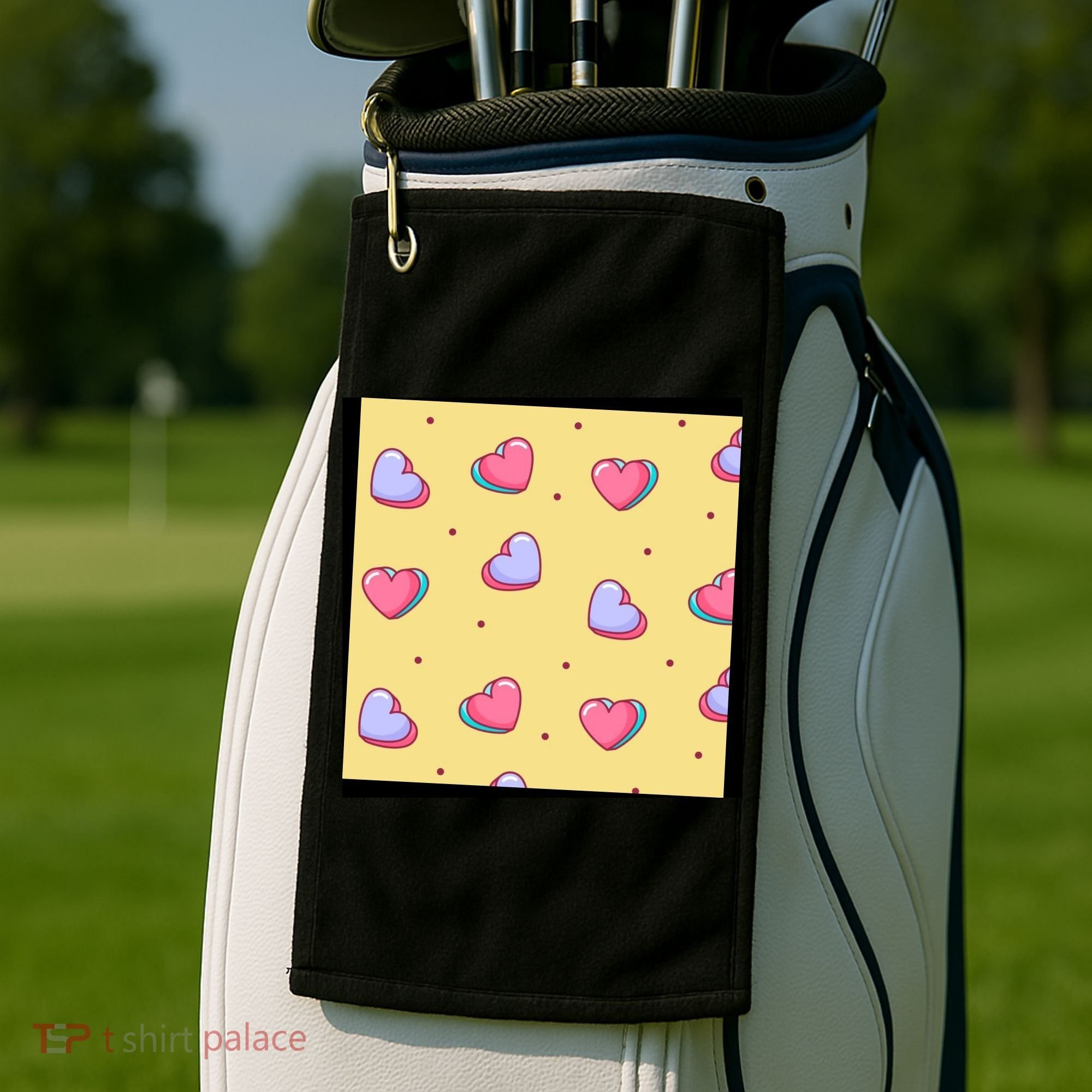 Candy Hearts Cute Valentine's Day Golf Towel