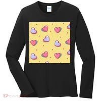 Candy Hearts Cute Valentine's Day Women's Long Sleeve Shirt thumb 0