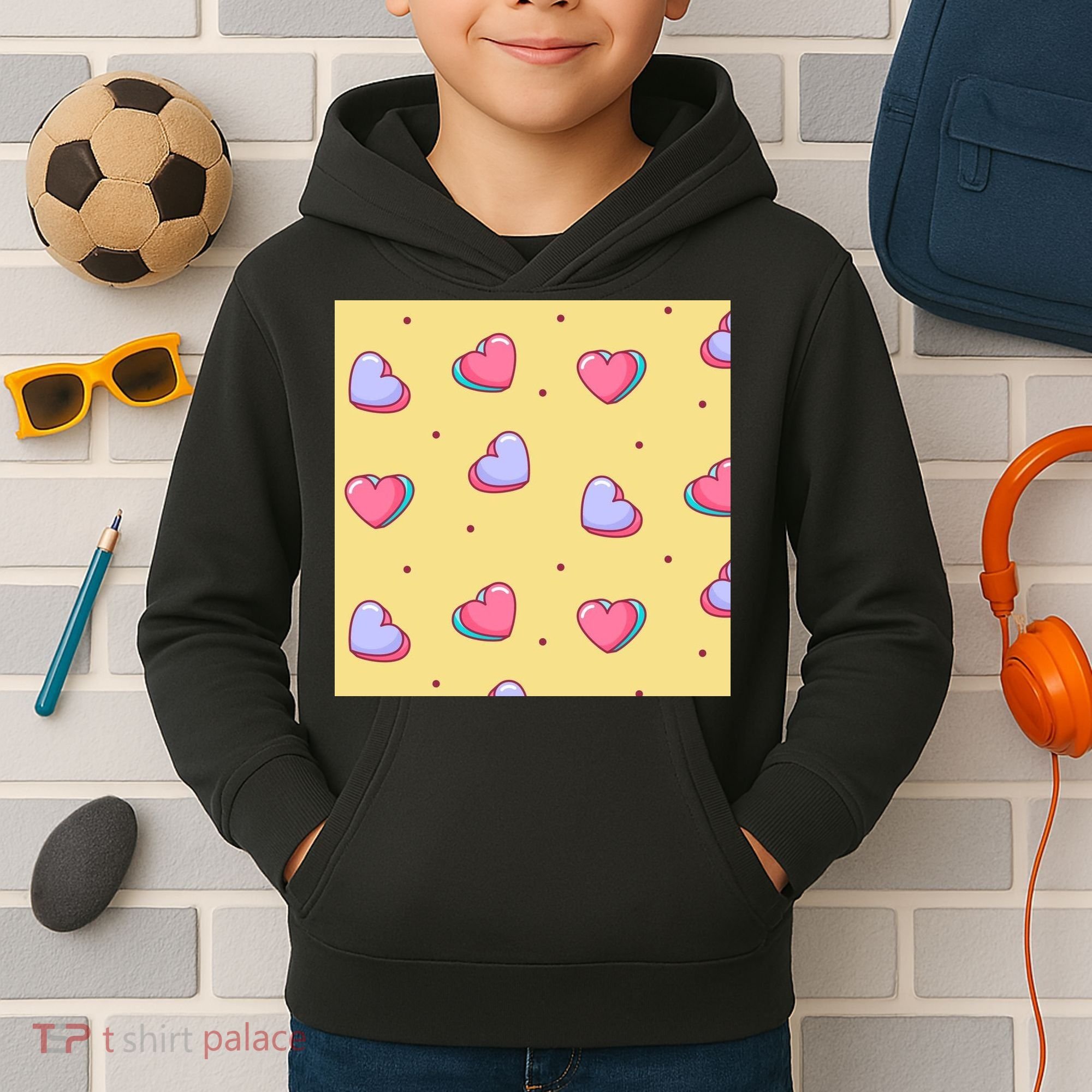 Candy Hearts Cute Valentine's Day Kids Hoodie