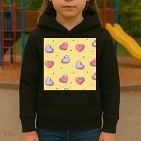 Candy Hearts Cute Valentine's Day Kids Hoodie thumb 3