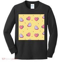 Candy Hearts Cute Valentine's Day Kids Long Sleeve Shirt thumb 0