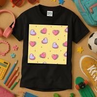 Candy Hearts Cute Valentine's Day Kids T-Shirt thumb 3