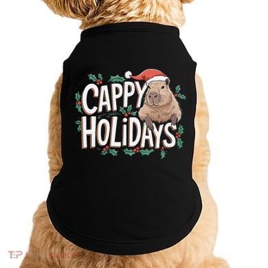 Cappy Holidays Capybara Christmas Doggie Tank
