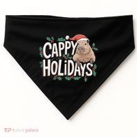 Cappy Holidays Capybara Christmas USA-Made Doggie Bandana thumb 0