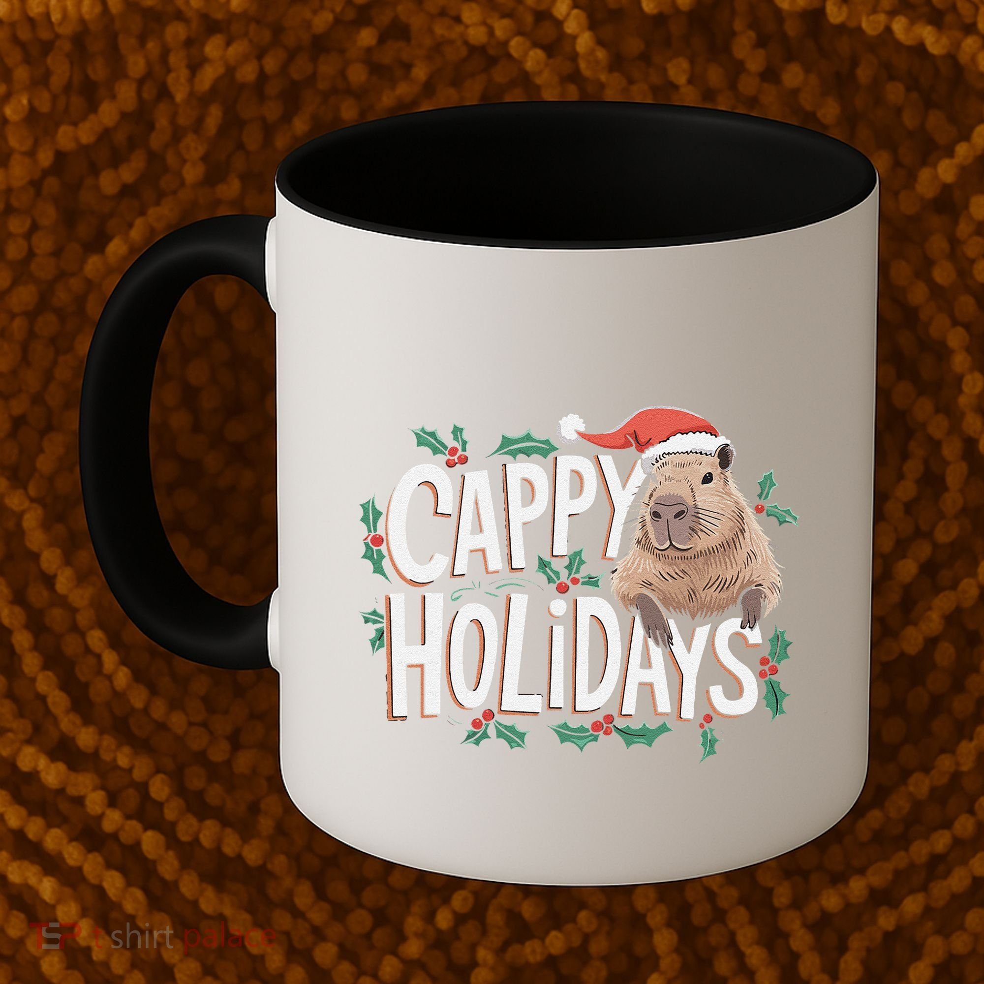 Cappy Holidays Capybara Christmas Coffee Mug