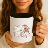 Cappy Holidays Capybara Christmas Coffee Mug thumb 3