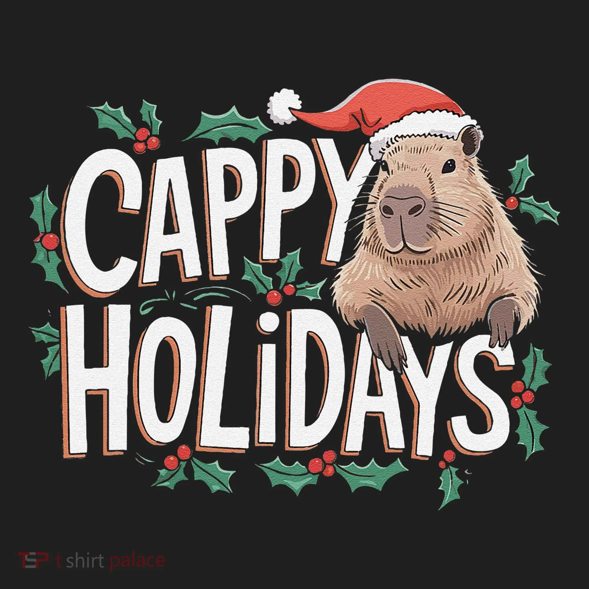 Cappy Holidays Capybara Christmas Beanie