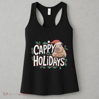 Cappy Holidays Capybara Christmas Women's Tank Top thumb 3