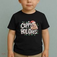 Cappy Holidays Capybara Christmas Toddler T-Shirt thumb 2